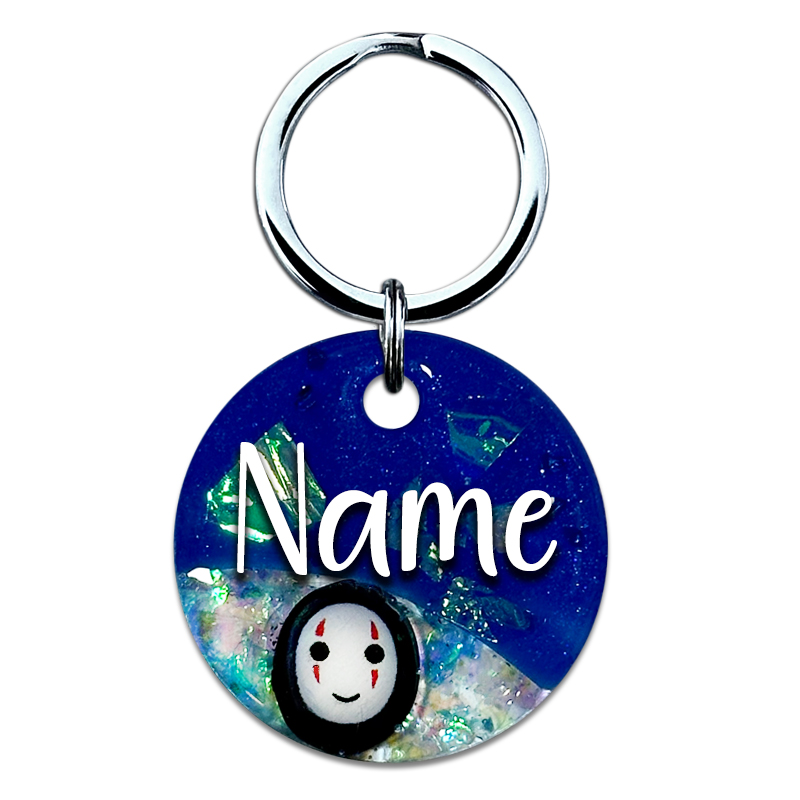 A picture of Die perfekte Marke für alle, die Japan und Anime lieben! Ein stylisches Split-Design aus glänzendem blauen Perlpigment, einem klaren Bereich mit einer kleinen Figur und funkelnden Highlights bestehend aus Glitzersteinen sowie Aurora Flakes.