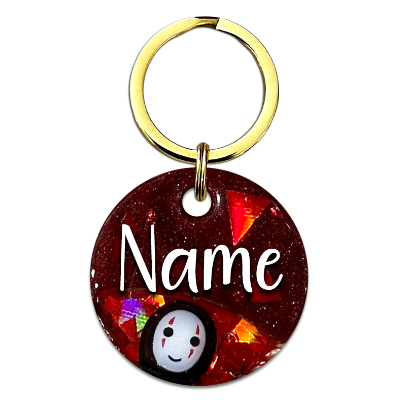 A picture of Die perfekte Marke für alle, die Japan und Anime lieben! Ein stylisches Split-Design aus glänzendem roten Perlpigment, einem klaren Bereich mit einer kleinen Figur und funkelnden Highlights bestehend aus Glitzersteinen sowie Aurora Flakes.